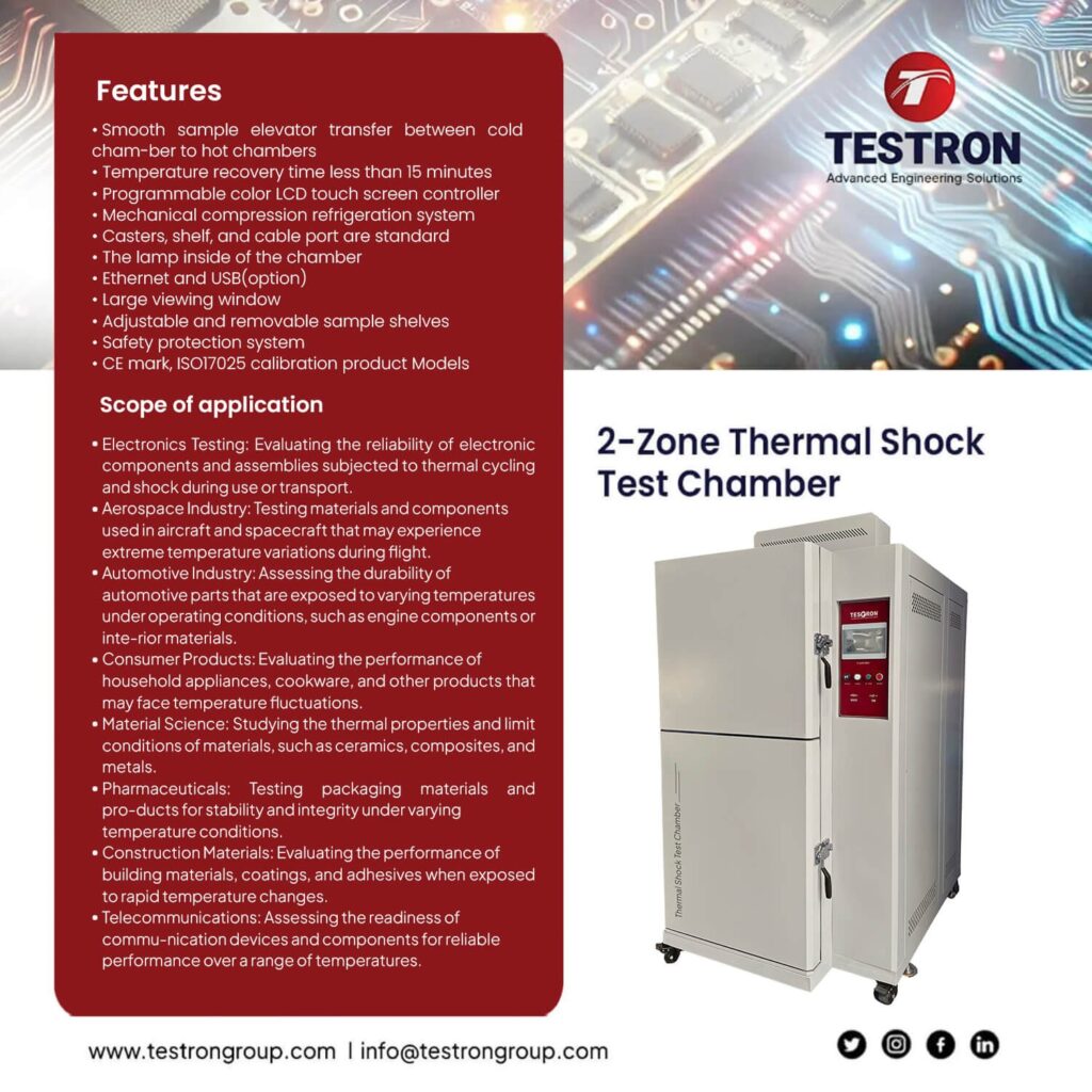 Testron-USA -2-Zone Thermal Shock Test Chamber