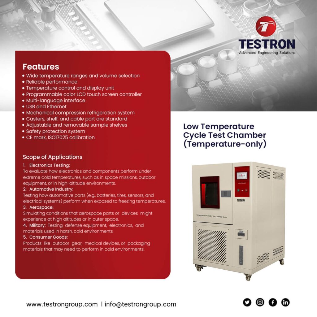 Testron-Low Temperature Cycle Test Chamber (Temperature-only)