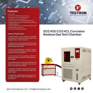 Testron USA SO₂ H₂S CO₂ HCL Corrosion Noxious Gas Test Chamber - Testron USA
