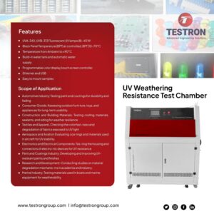 Industrial environmental chamber for comprehensive material stability and climate resistance testing uv test chamber in the USA