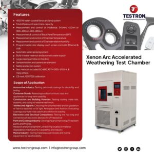 Industrial high accuracy xenon test chamber in the USA for accelerated weathering tests
