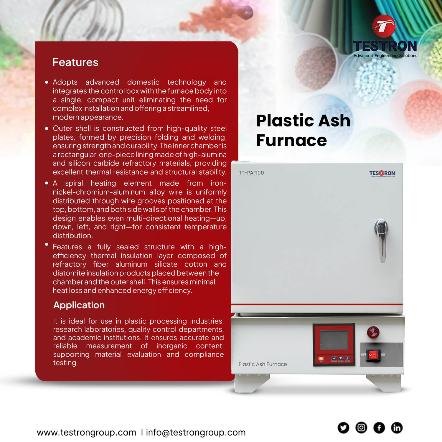 TT-PAF100 Ashing Furnace in the USA TT-PAF100 high precision ashing furnace in the USA for laboratory ash analysis