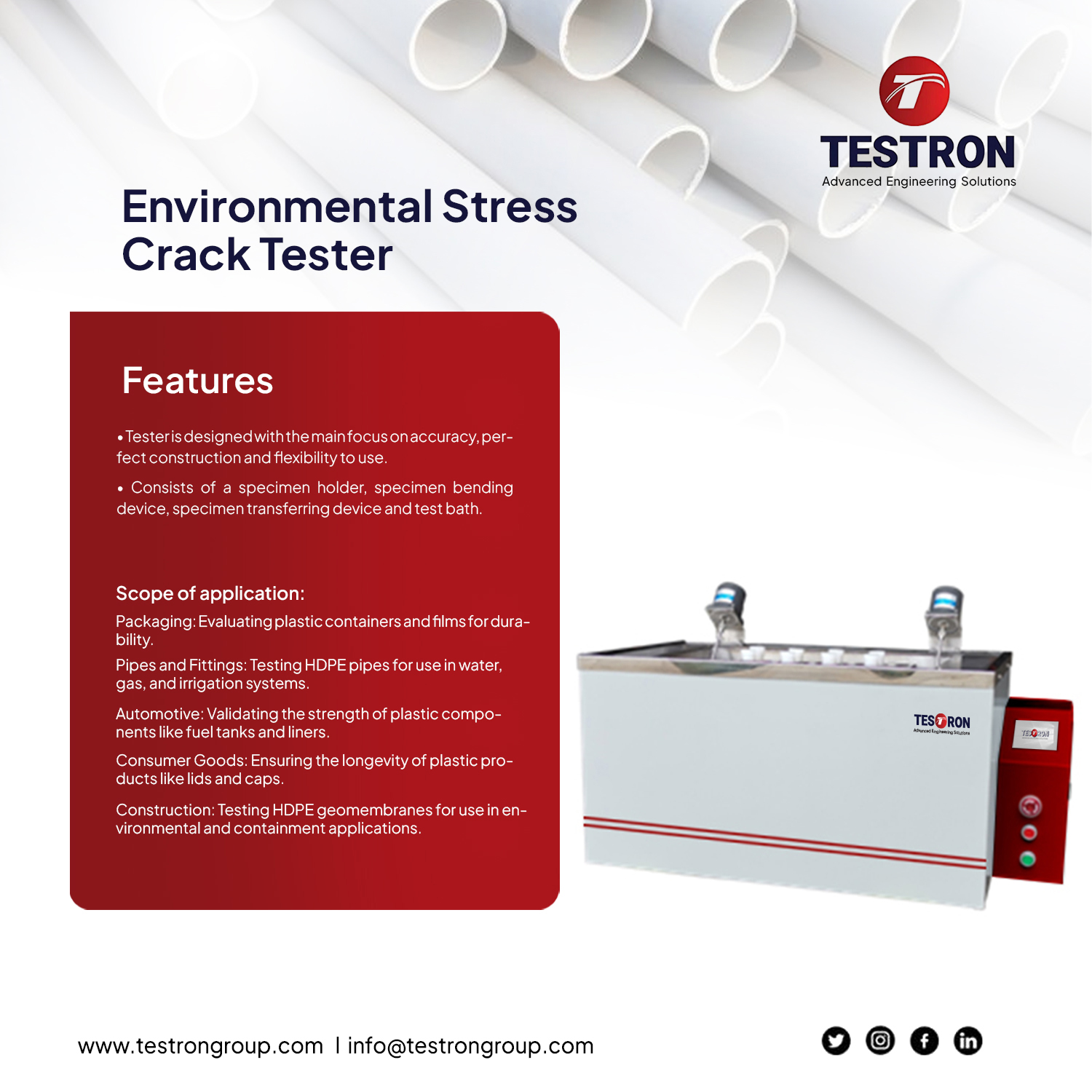 Environmental Stress Crack Tester - Testron Group USA Environmental Stress Crack Tester - Testron Group USA