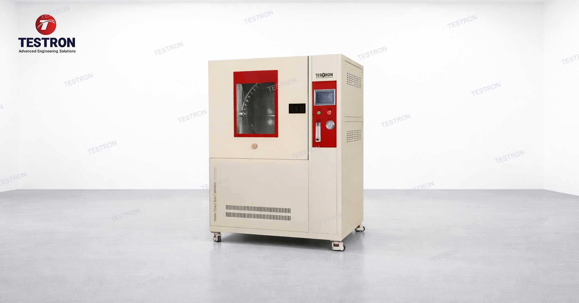 Industrial water spray test chamber in the USA for IPX9K and IEC compliance testing