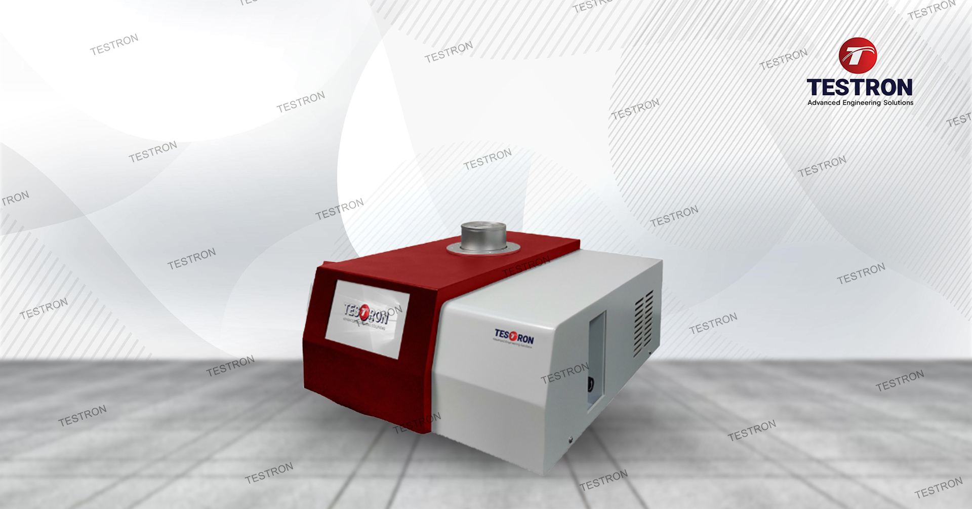 Professional laboratory technician using a Testron Group TT-DSC300 for differential scanning calorimetry applications on industrial polymers.