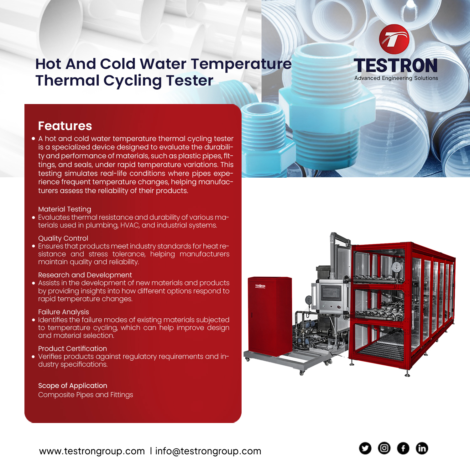 Water Temperature Thermal Cycling Tester Testron Group USA Water Temperature Thermal Cycling Tester Testron Group USA