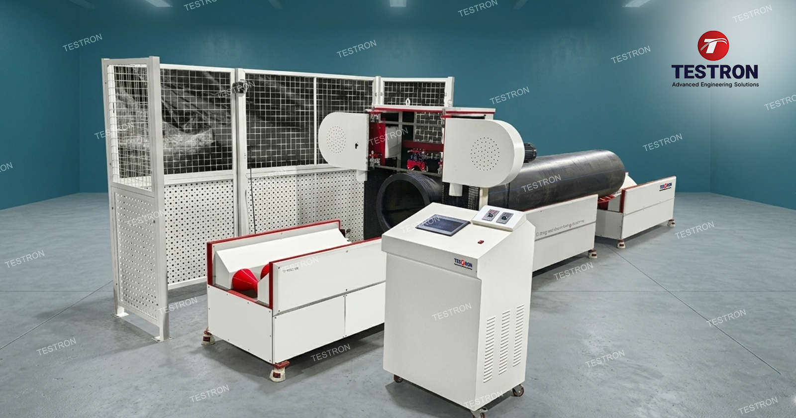 Industrial heavy duty pipe chamfering machine manufacturer in the USA workshop