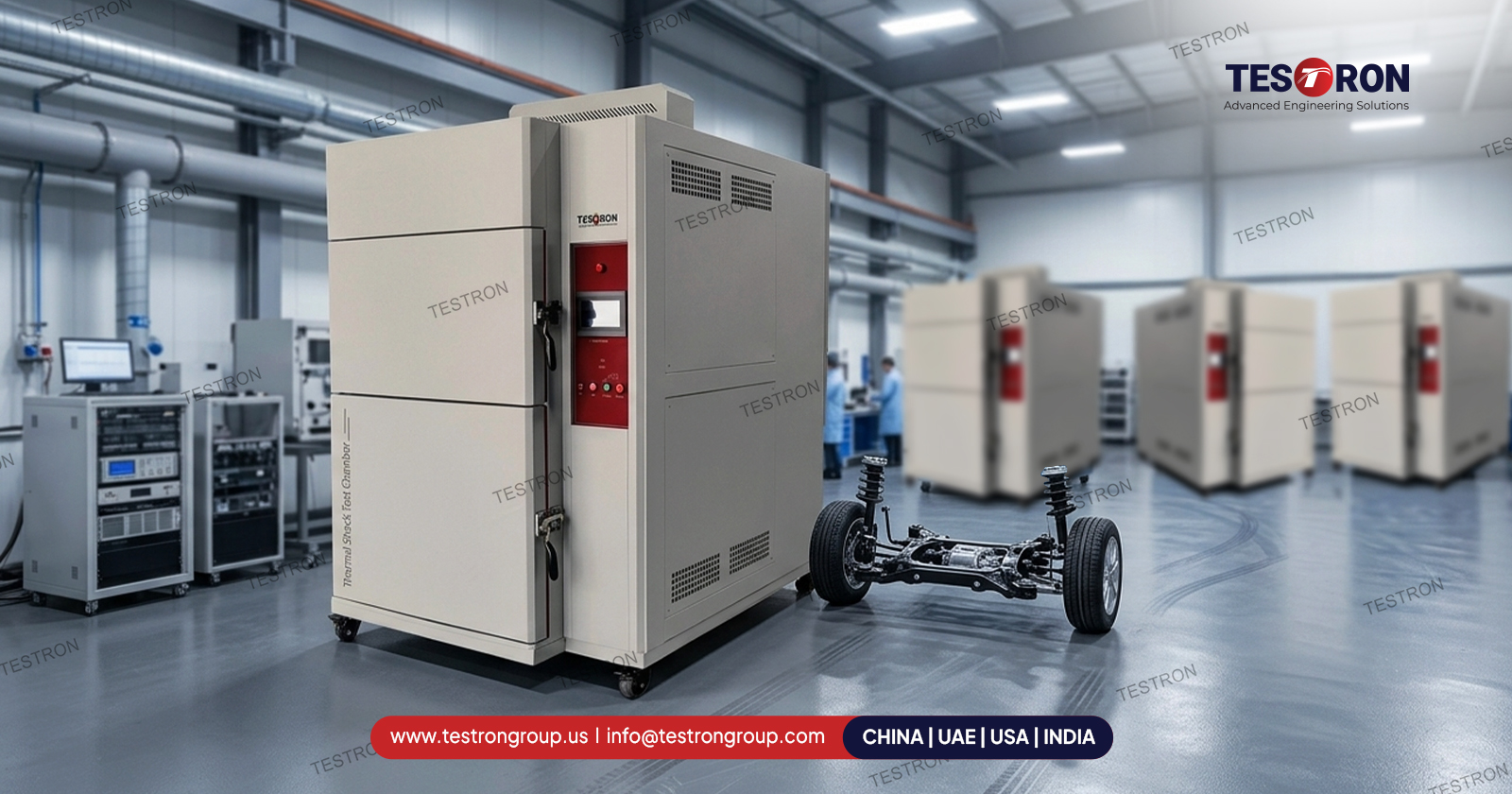 A high performance two zone thermal shock testing chamber in the USA for electronics and aerospace testing