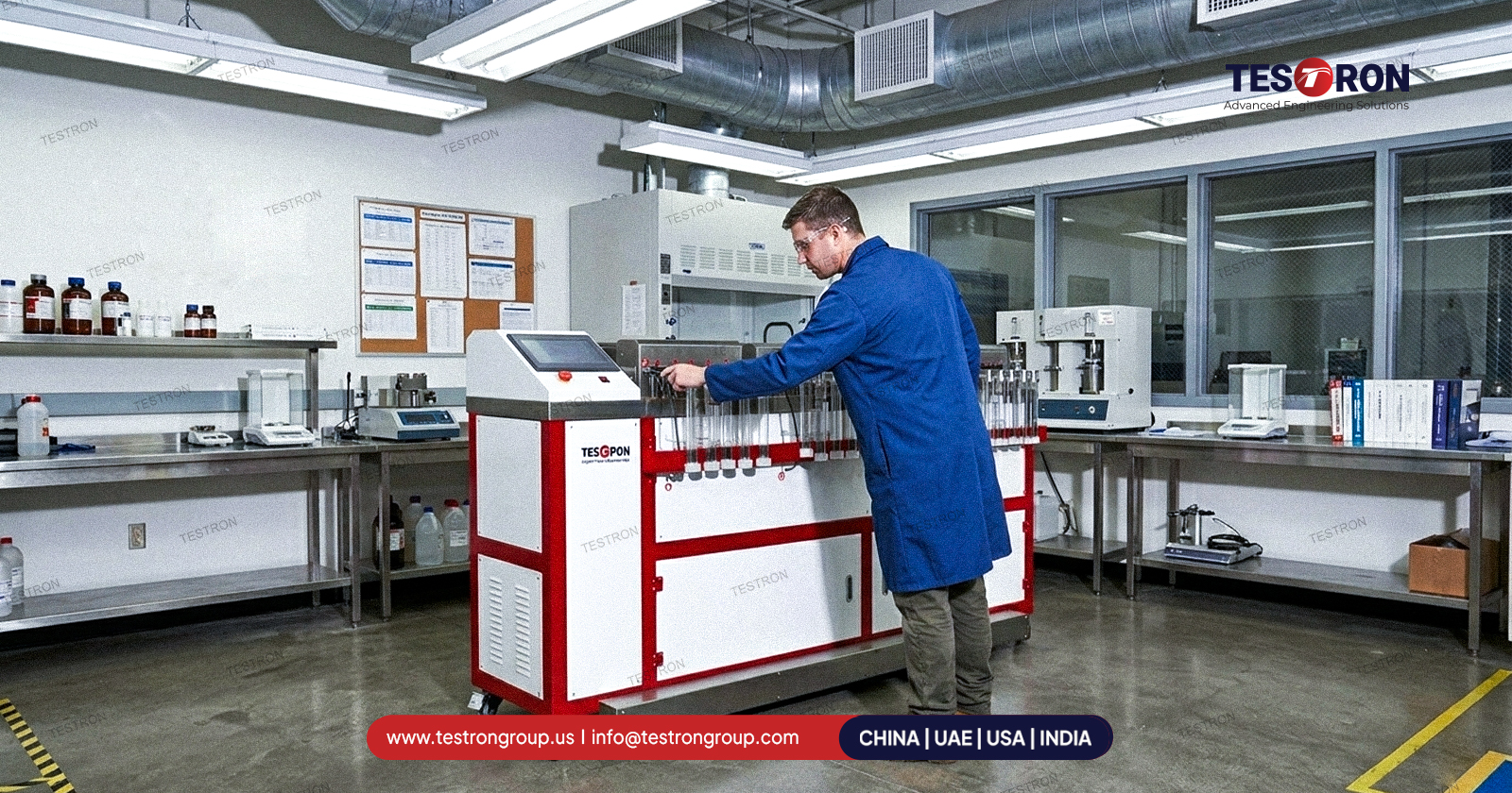 Industrial notched constant ligament stress tester in the USA for slow crack growth testing
