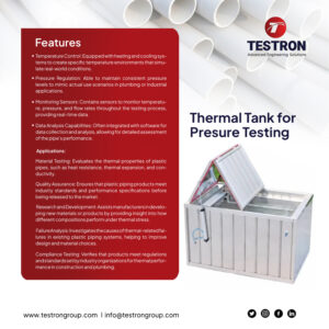 Industrial grade thermal tank for pressure testing in the USA for plastic pipe testing
