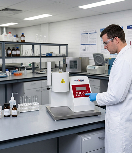 Assembly line and quality verification bay at a professional melt flow indexer manufacturer facility.
