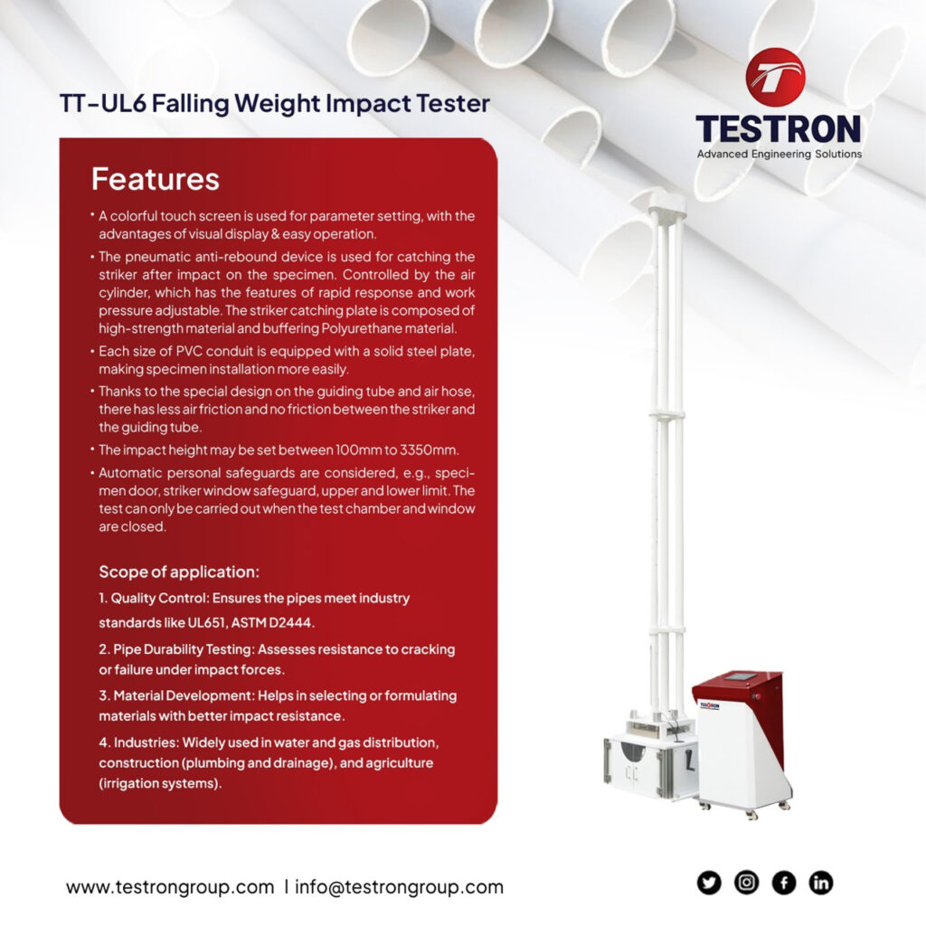 TT-UL6 Falling Weight Impact Tester Testron Group USA