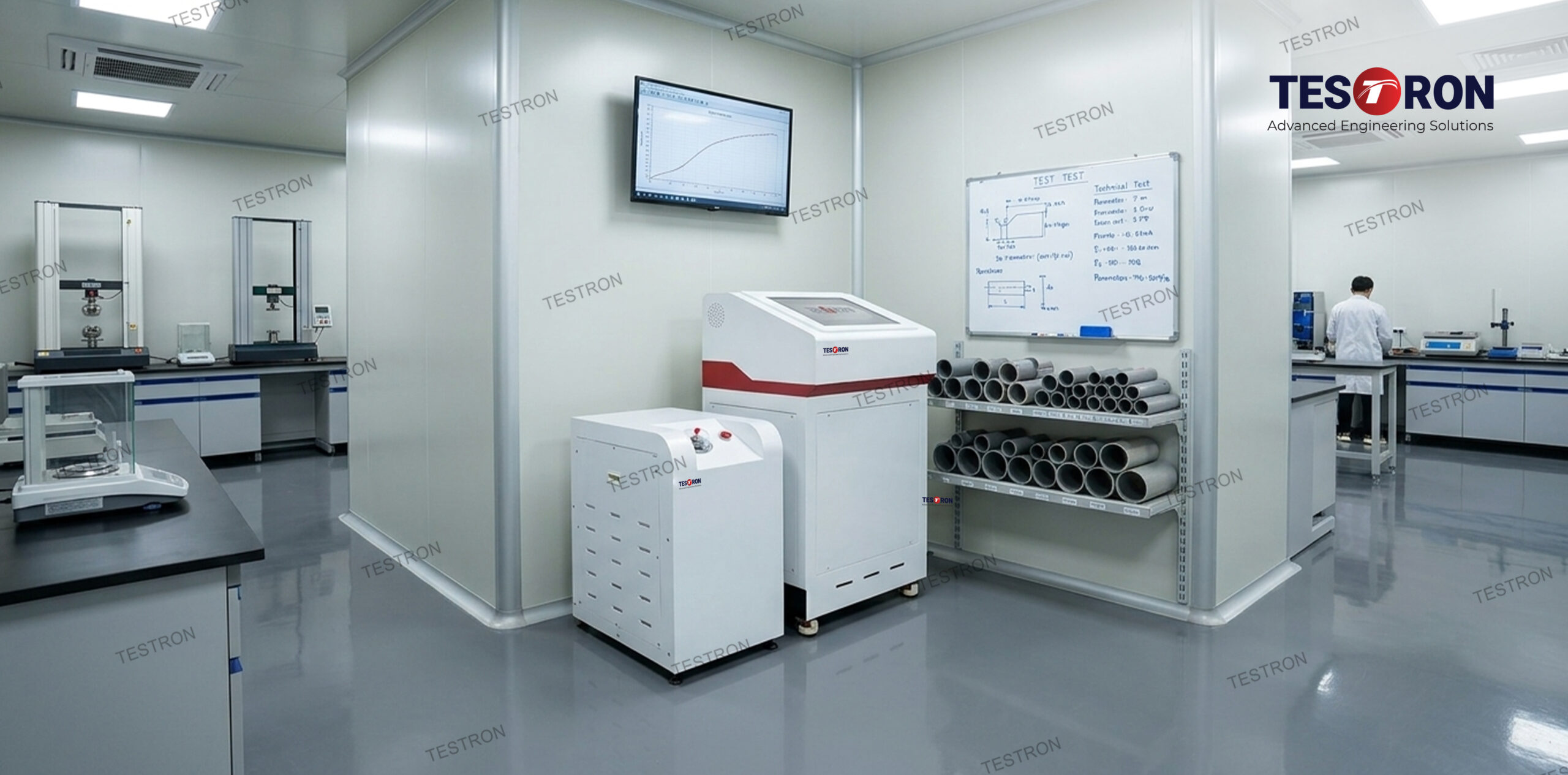 Burst pressure testing machine in the USA testing thermoplastic pipe strength