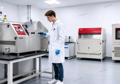 Modern environmental test chamber in the USA laboratory setting