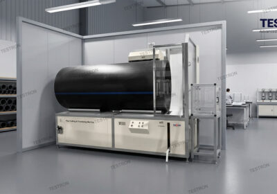 TT PCC1200 pipe cutting and chamfering machine in the USA for industrial fabrication