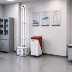 Complete plastic pipe testing machine in the USA labs including hydrostatic pressure tester, falling weight impact tester, universal testing machine, melt flow index tester, and thermal pressure testing bath.