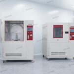 Testron Group ipx1 x4 water spray test chamber operating in a laboratory in the USA